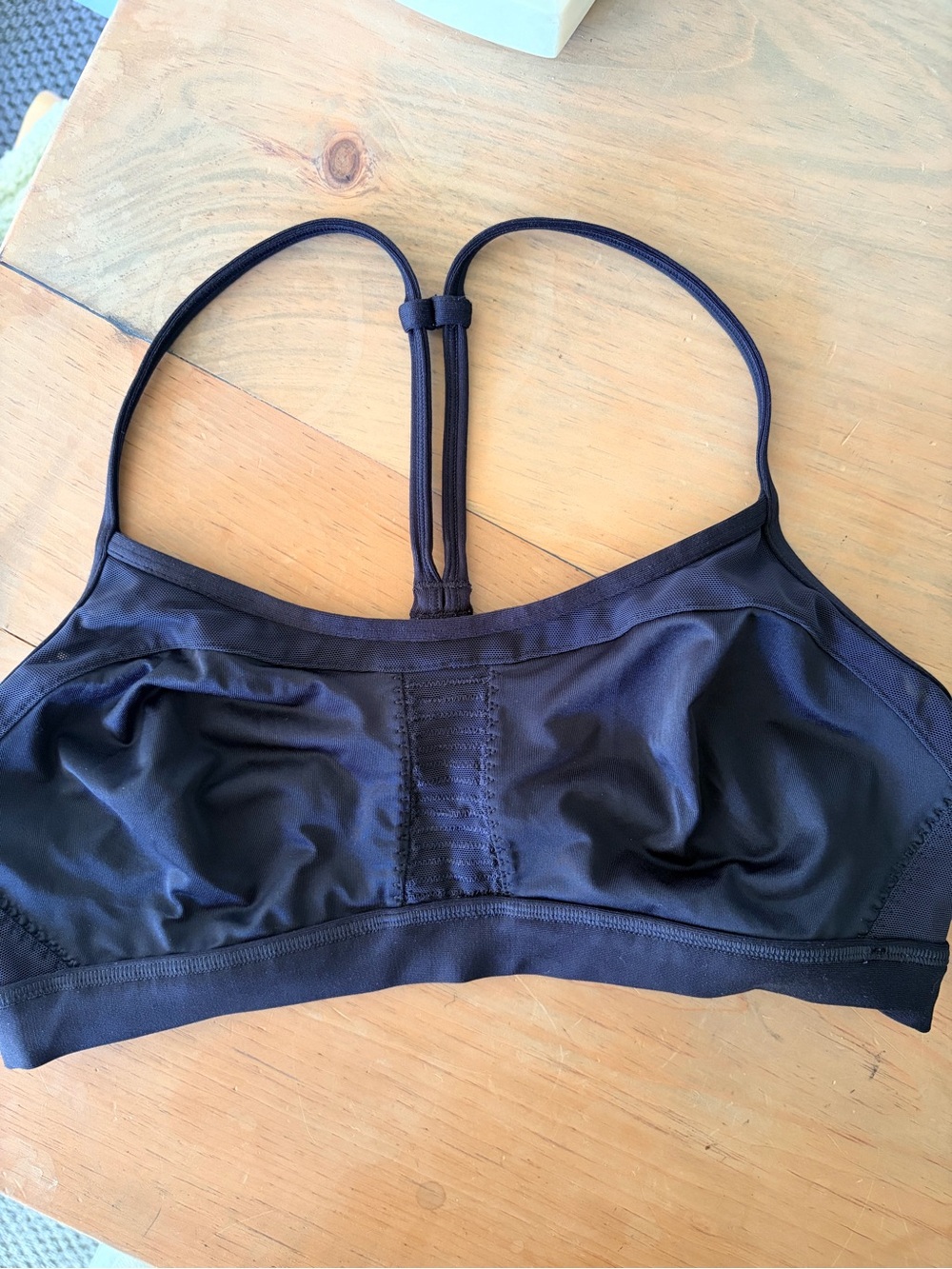 Free People Movement Black Mesh Racerback Sports Bra Size Large